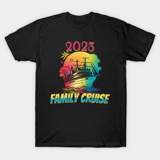 Family Cruise 2023 Family Vacation Funny Party Trip Ship T-Shirt